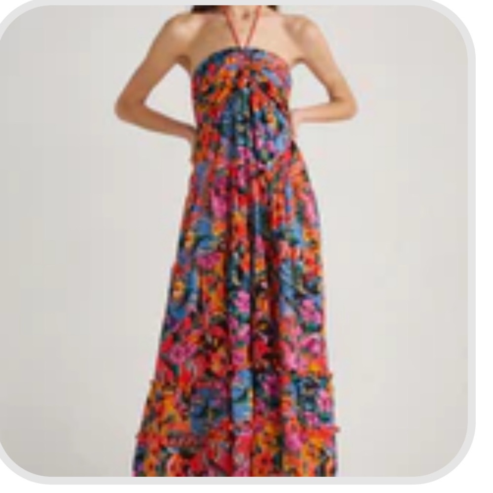 Floral Strapless Maxi Dress